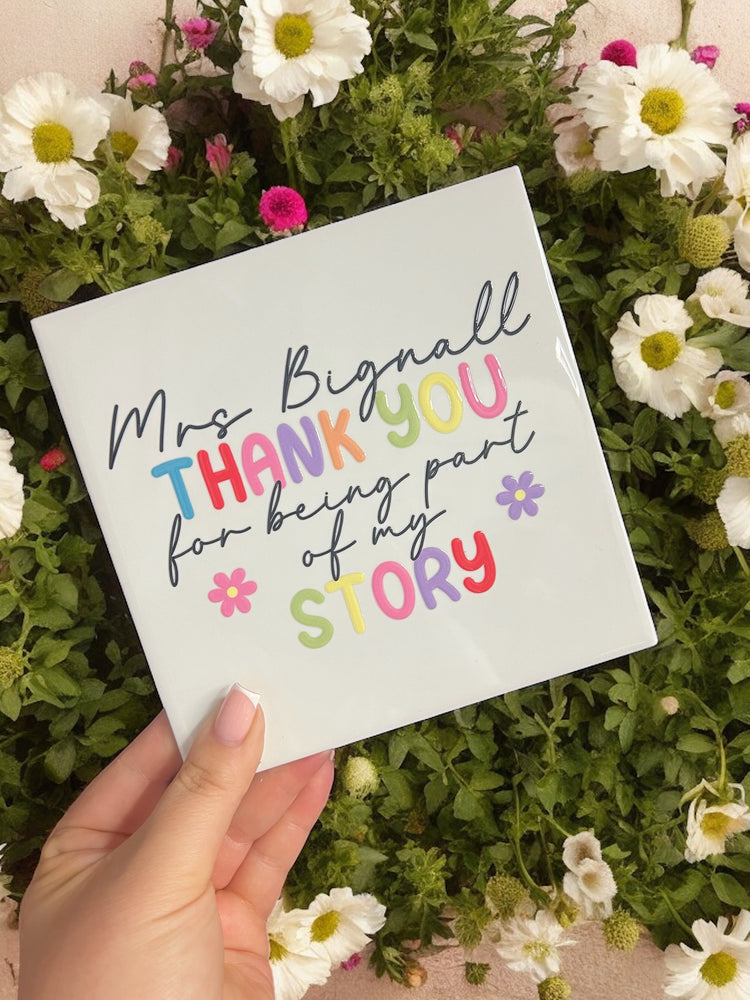 Personalised Teacher Ceramic Tile #1 image